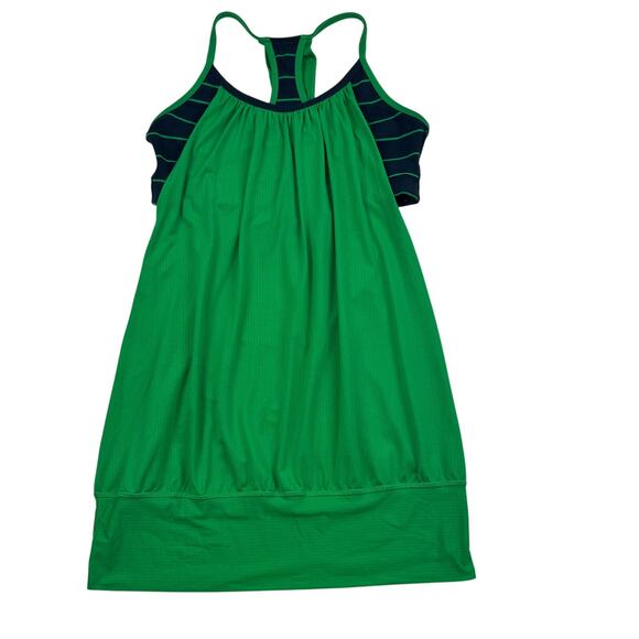 Lululemon C.Y.B Tank Green Bean Hyper Stripe Green Bean Inkwell Women's Size 4 - Picture 3 of 5